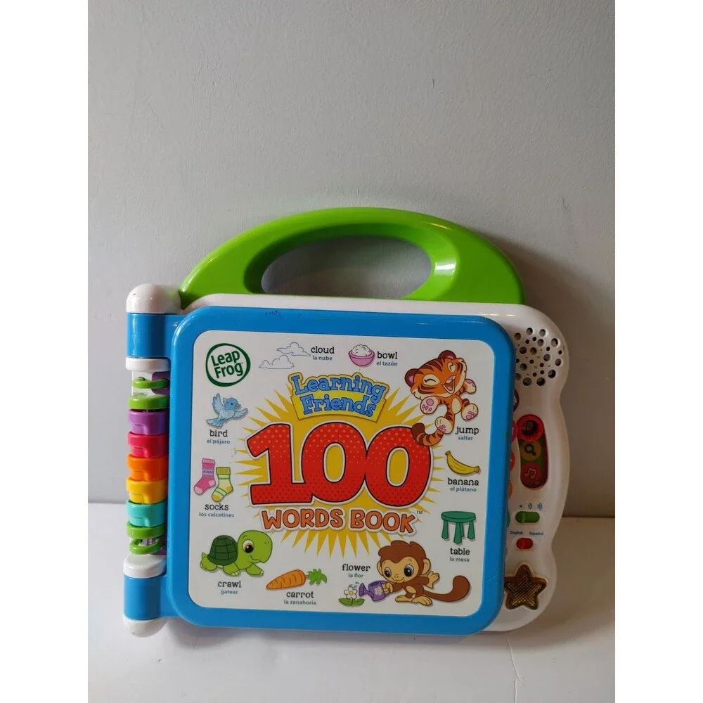 Leap Frog Learning Friends 100 Word Book (English & Spanish) Pre-owned Tested
